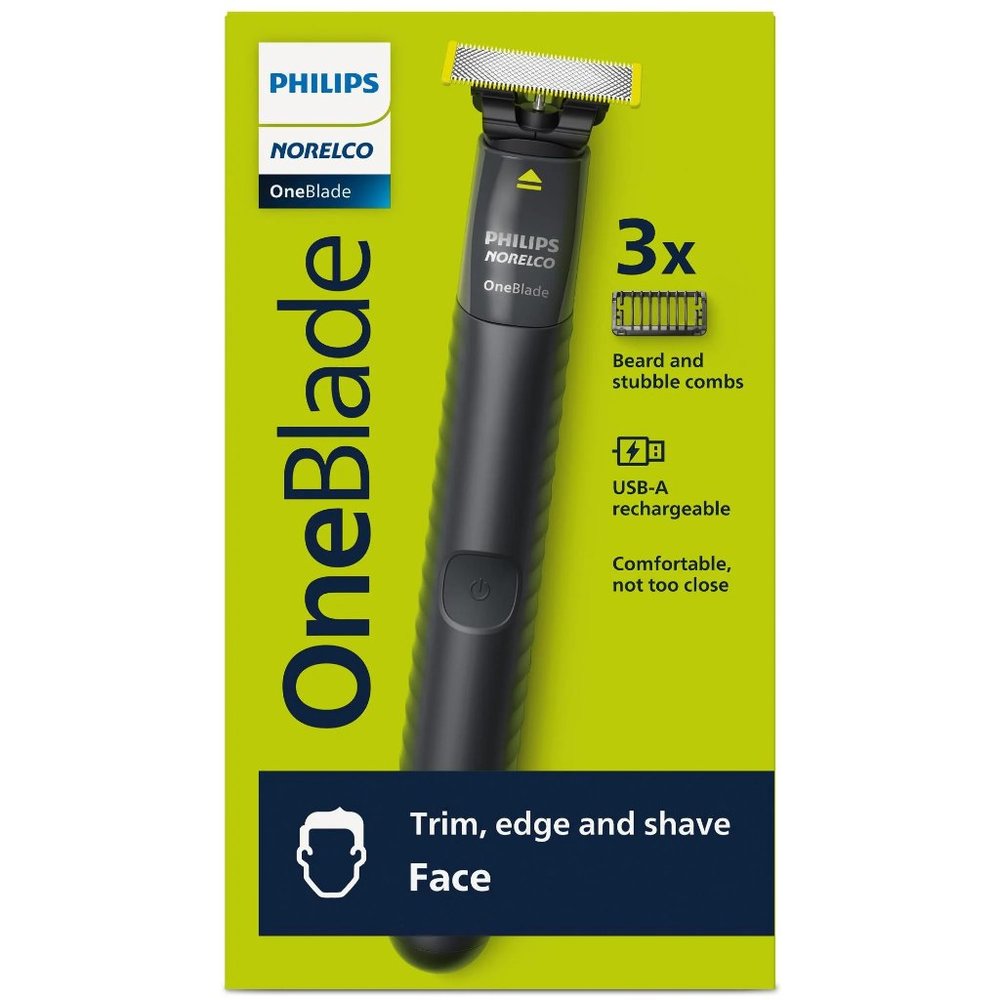 Philips Norelco Oneblade Original Face, Electric Razor and Styler, QP1424/70
